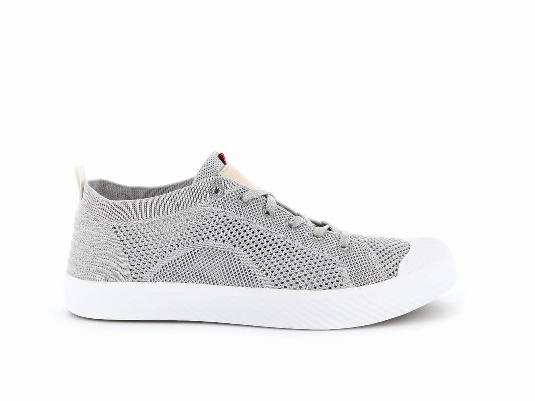 Palladium Pallaphoenix Knit Men's Low Top Sneakers Grey (AYMP04918)